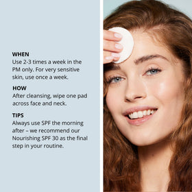Nip + Fab Glycolic Fix Night Pads Extreme XXL being applied to skin for cleansing