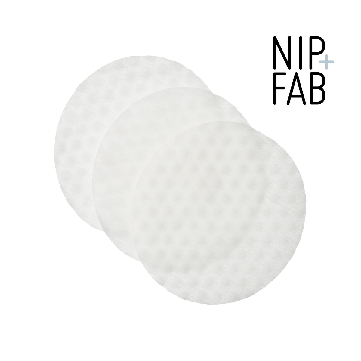 Close-up of Nip + Fab pad texture highlighting triple-acid formula for exfoliation
