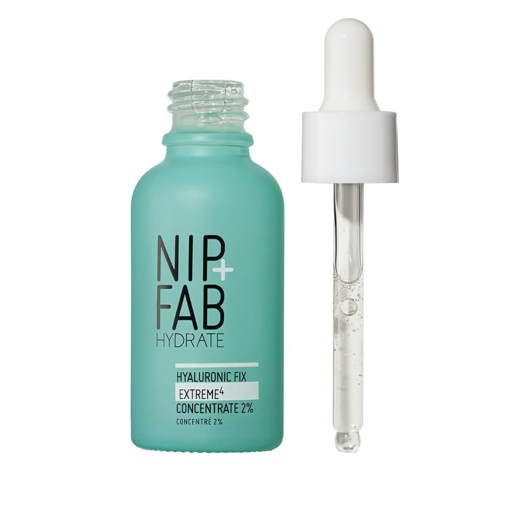 Nip + Fab Hyaluronic Fix Extreme 4 2% concentrate packaging highlights quick-dry formula