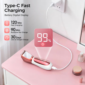 NIPOO bikini trimmer head attachment enables quick swaps for precise shaping.