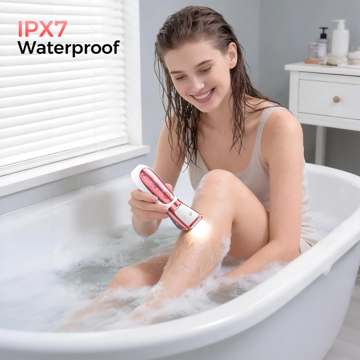 NIPOO bikini trimmer with LED and mirror for accurate at-a-glance grooming.