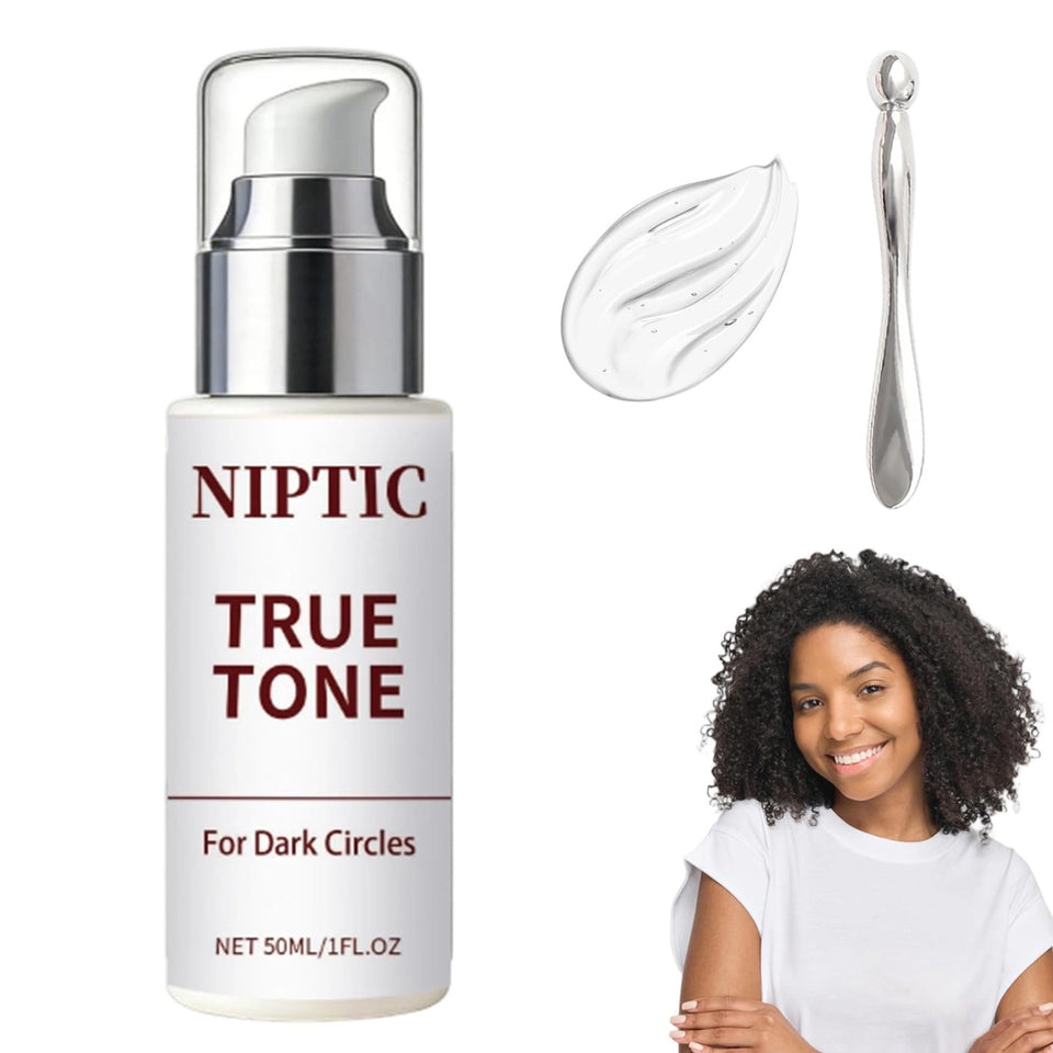 Niptic True Tone Eye Cream bottle for quick hydration around the eye area