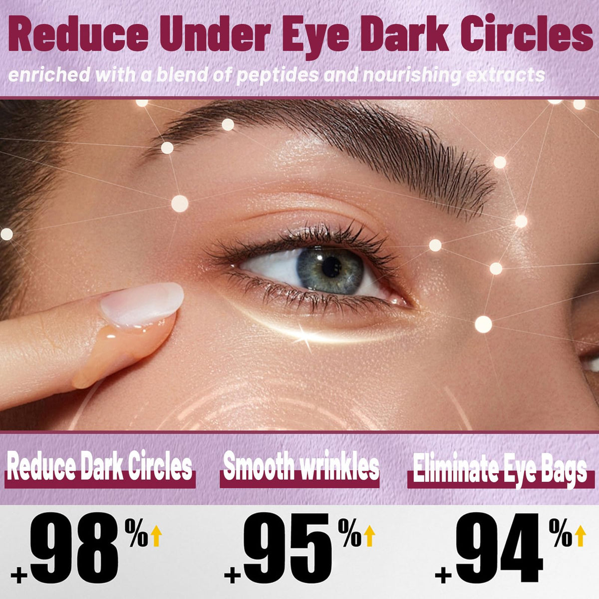 Niptic True Tone Eye Cream packaging highlights refined, lightweight formula
