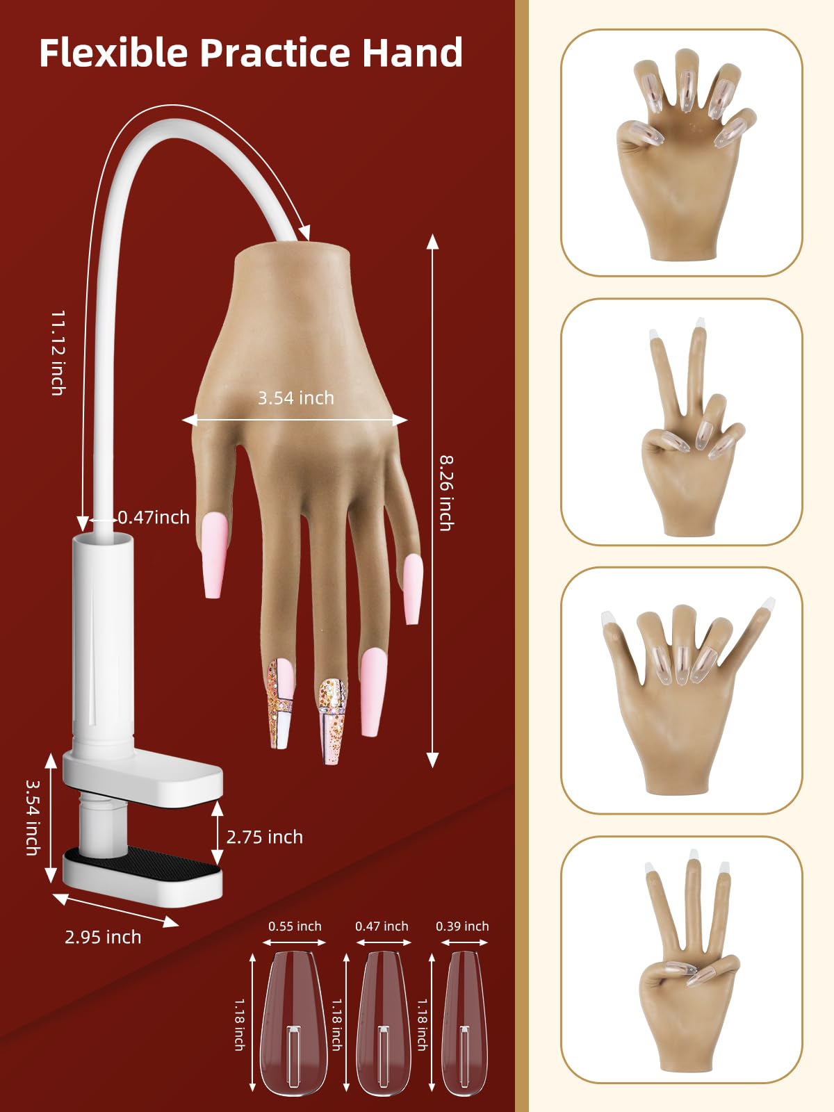 NIQZOPA complete accessory set with tips, pens, diamonds for nail design
