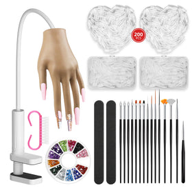 NIQZOPA practice hand with secure nail tip slot for stable practice