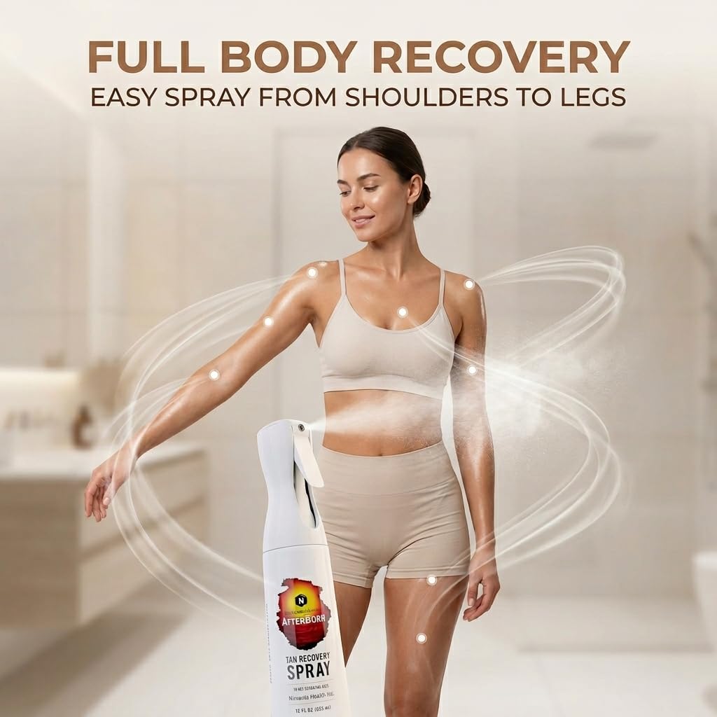 Nirvanta AfterBurn bottle demonstrating face-friendly post-shower use