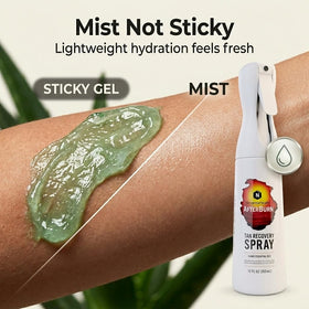 Nirvanta AfterBurn spray on bathroom shelf ready for post-shower routine