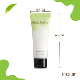 NISGUR travel-size 30ml lotion fits compact bathrooms.