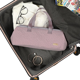 NISHEL peach-pink travel bag double-handle design for easy carrying