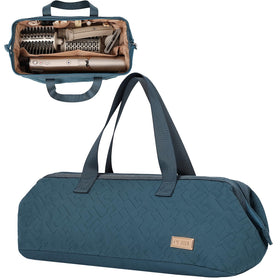 NISHEL hair tools travel bag lake blue outer view showing protective case