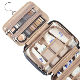 NISHEL toiletries bag with transparent window speeds security screening at airports