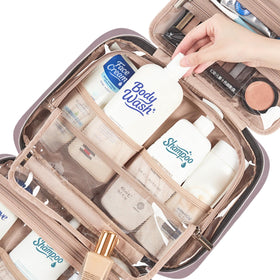 NISHEL Travel Toiletry Bag front pocket for quick daily-access items
