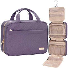 NISHEL travel toiletry bag with hanging hook for easy access on trips