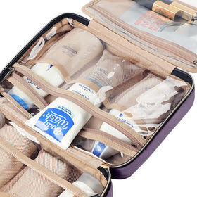 NISHEL travel toiletry bag in purple offers stylish organization on the go