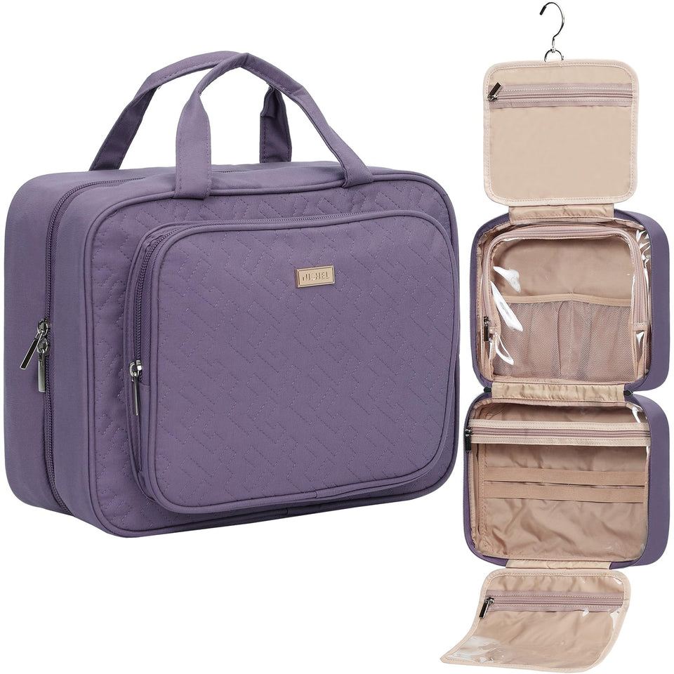 NISHEL purple travel bag rolled layout keeps essentials compact and organized