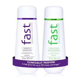 Nisim F.A.S.T shampoo bottle front showing daily-use growth potential.