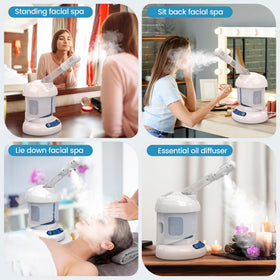 Nisperos warm mist output creating gentle spa-like ambience at home