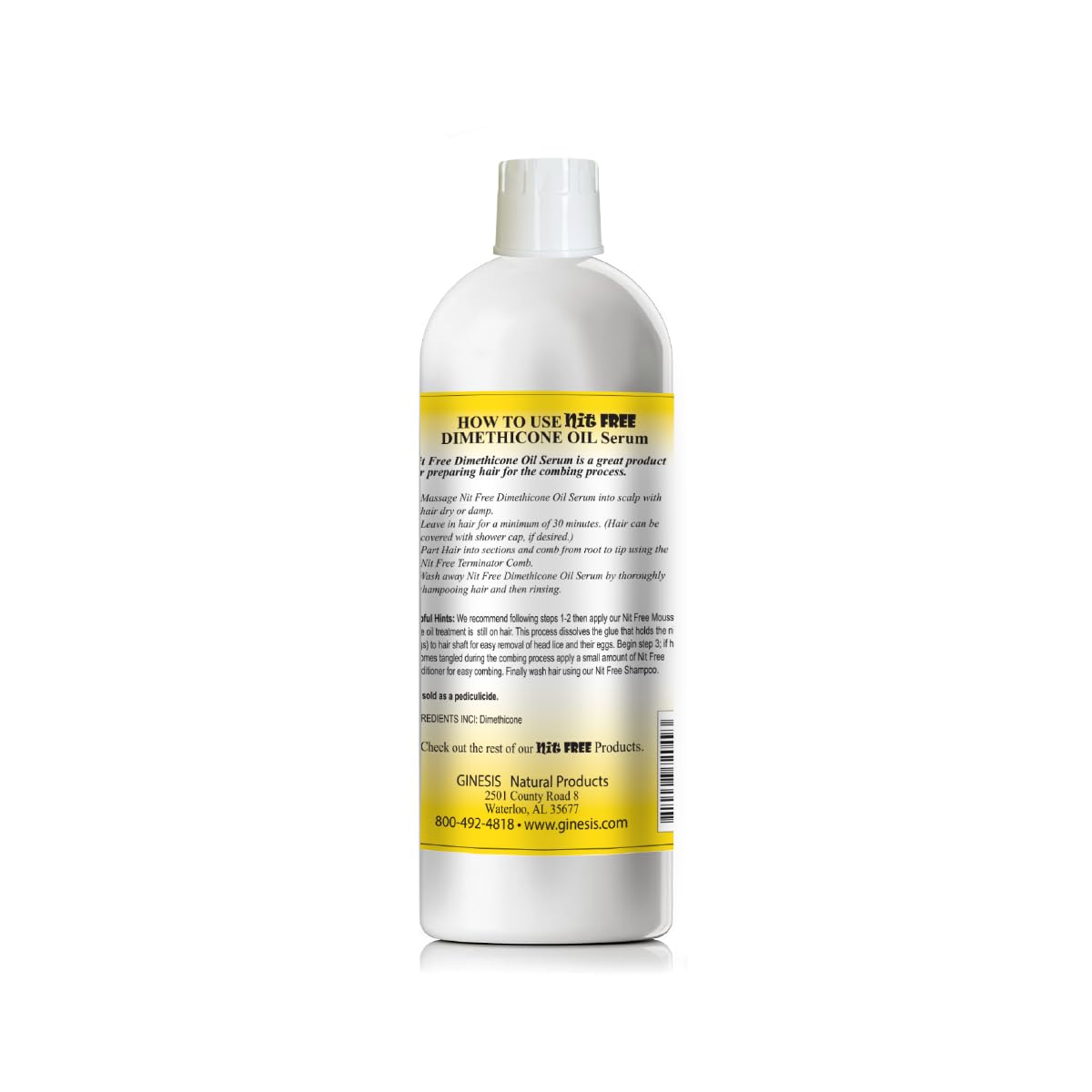 Nit Free dimethicone oil applied evenly for smooth combing during lice treatment.