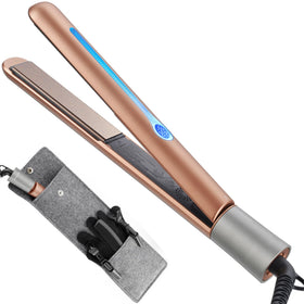 NITION Ceramic Tourmaline Flat Iron front view enables quick styling with salon quality.