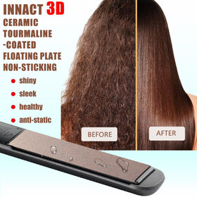 NITION ceramic tourmaline flat iron plate close-up showing surface quality