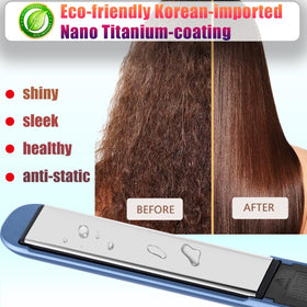 NITION Nano Titanium Straightener demonstrating MCH 10s heat-up technology for quick styling