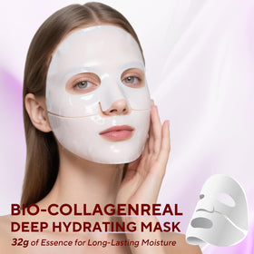 Nityrliv Bio-Collagen Real Deep Mask hydrogel texture adheres to skin