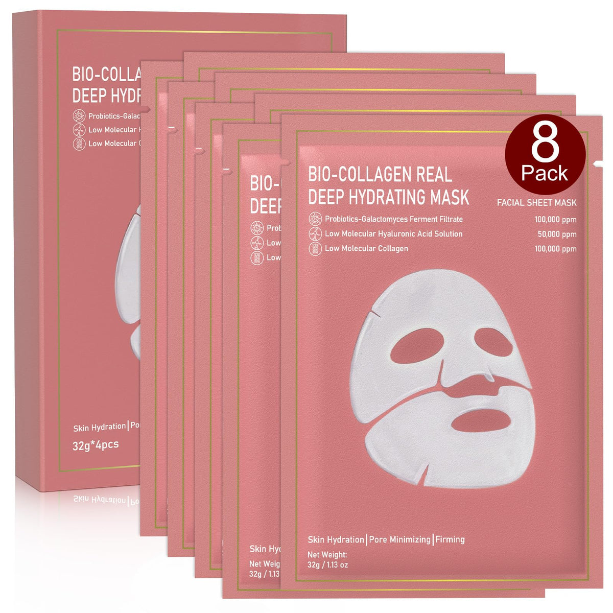 Nityrliv Bio-Collagen Real Deep Mask packaging shown for all skin types