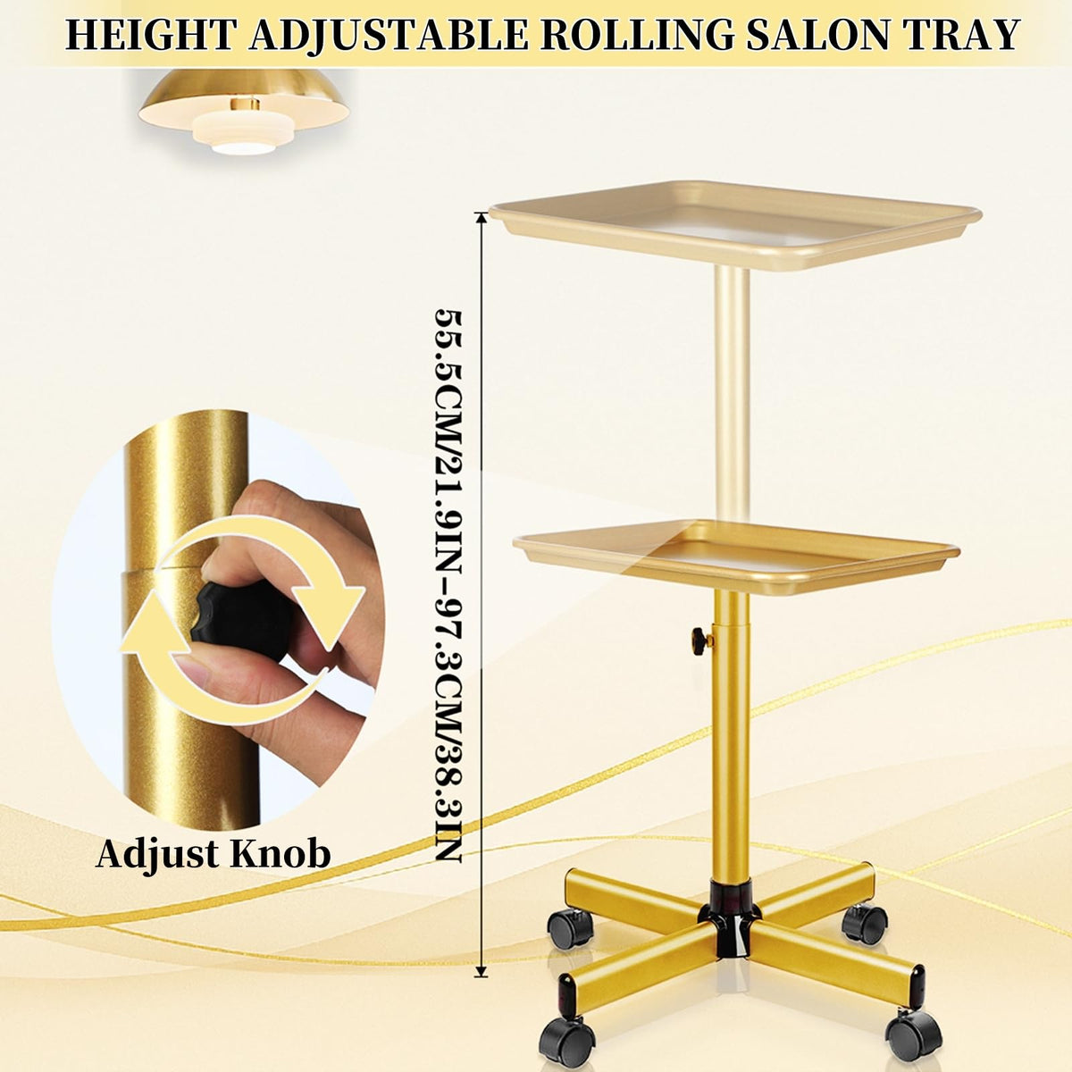 Niuadage 360-degree wheels enable quiet, smooth movement around your space.