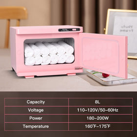 Niuadage pink 8L warmer in salon setting.