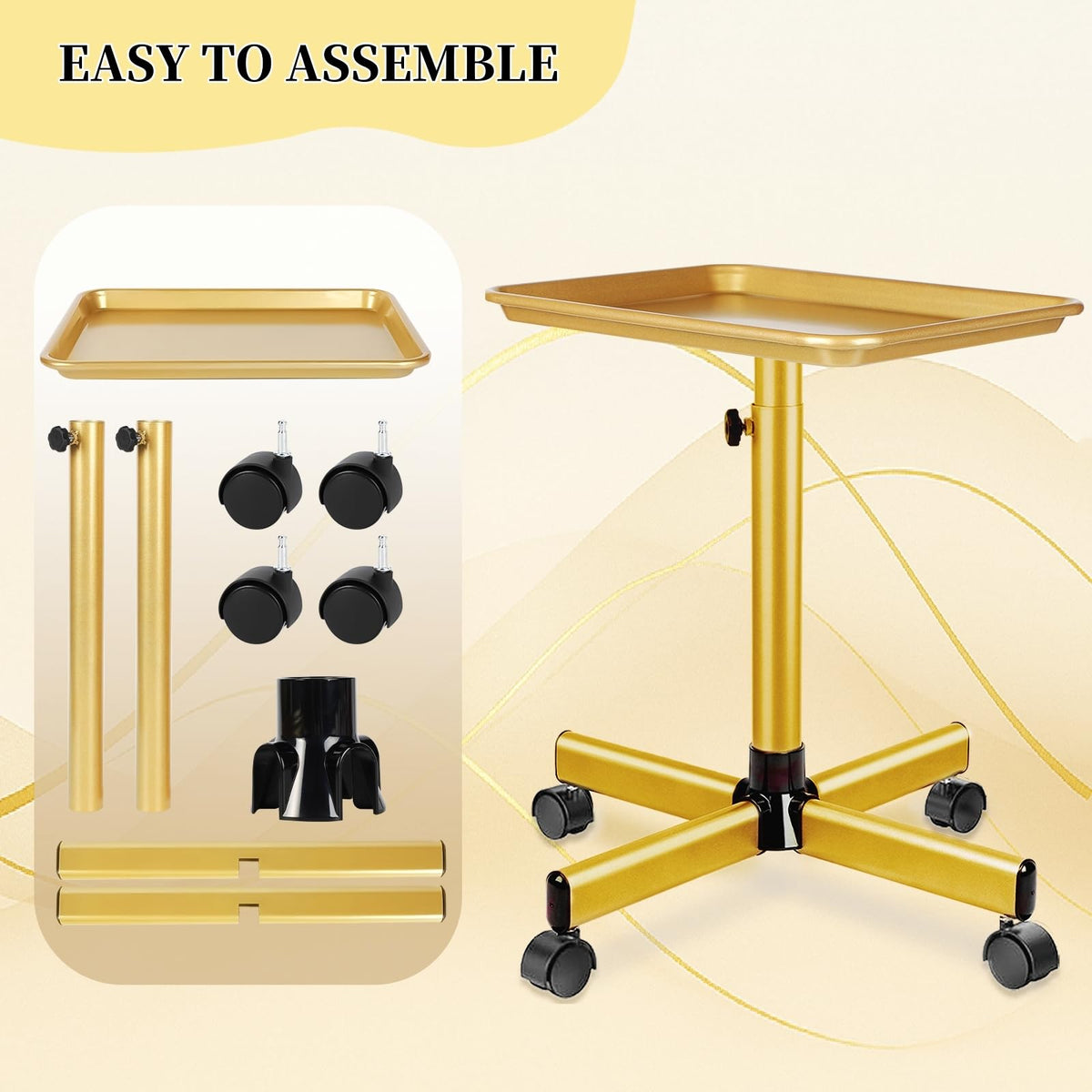 Niuadage smooth-surface tray is easy to clean after service.