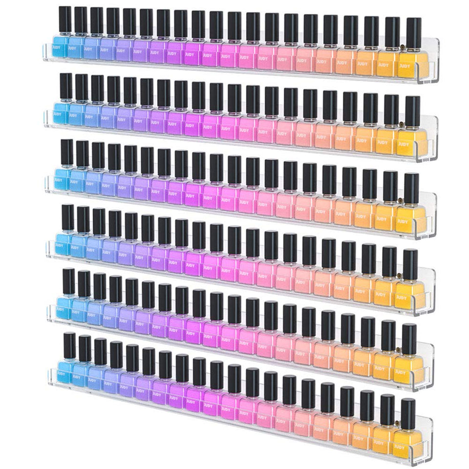 NIUBEE 24-inch wall rack with six tiers for quick color access.