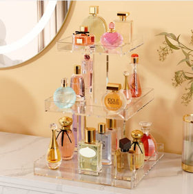 NIUBEE 3-Tier Perfume Organizer side view highlighting compact vertical design