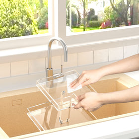 NIUBEE stain-resistant acrylic keeps bottles clean and presentable.