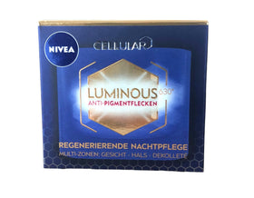 NIVEA Cellular Luminous630 Anti Dark-Spot Night cream texture close-up for radiance