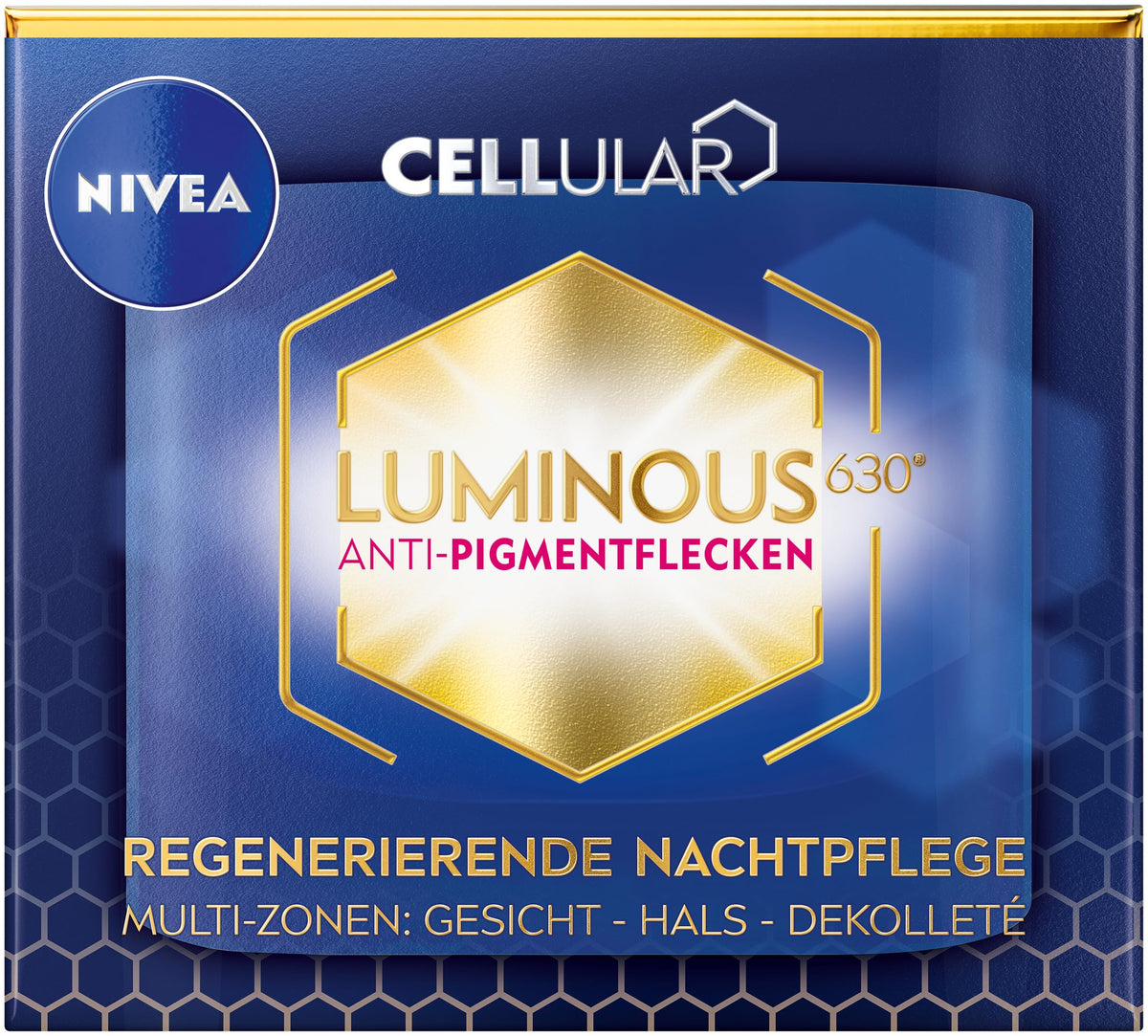 NIVEA Cellular Luminous630 night cream jar for deep overnight hydration and even tone