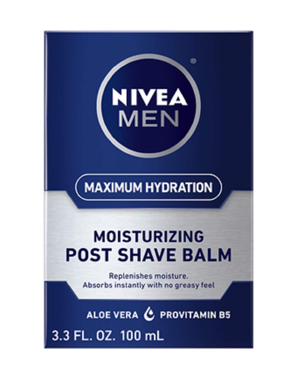 NIVEA for Men post shave balm pack front view, soothing after shave