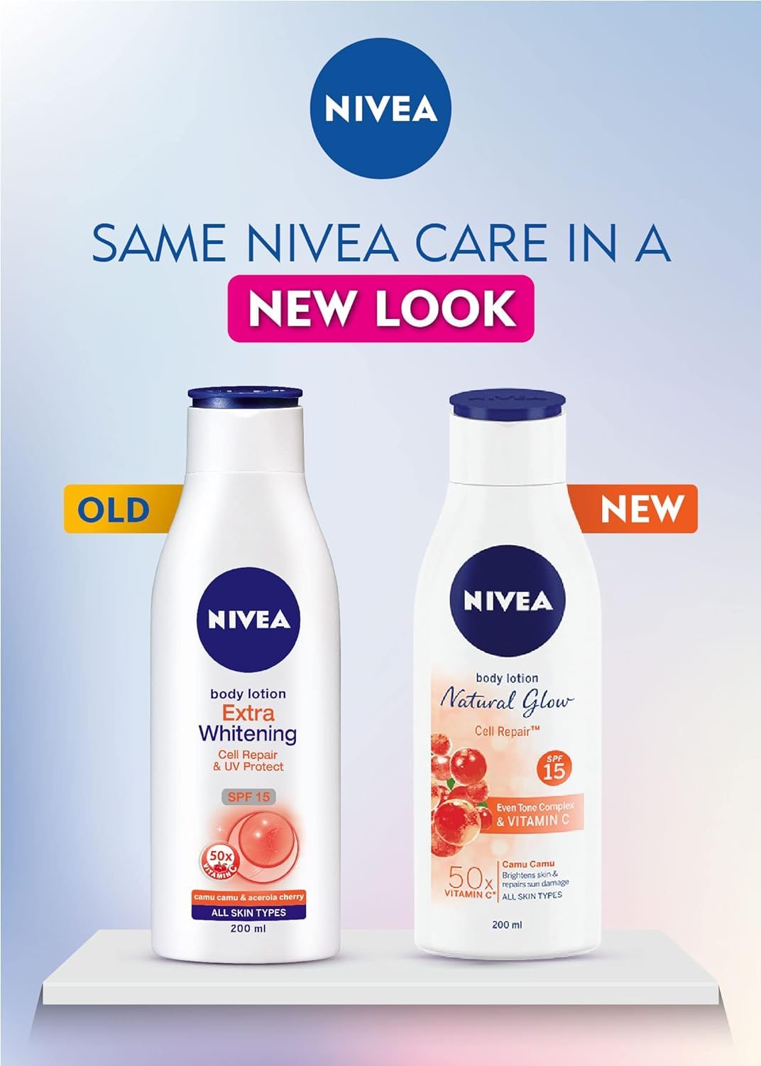 Close-up of skin with a natural glow from NIVEA Natural Glow