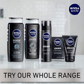 NIVEA MEN DEEP beard-and-face-wash action shows versatile cleansing for skin and beard