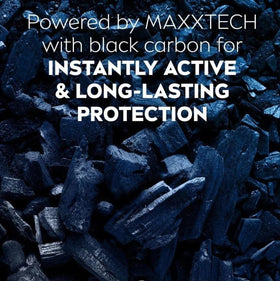 NIVEA Men Deep Darkwood MaxxTech roll-on being applied for quick-drying comfort.