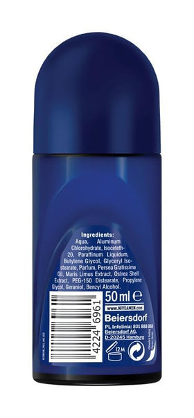 Close-up of NIVEA MEN Fresh Active Roll-On texture for smooth application and scent release.