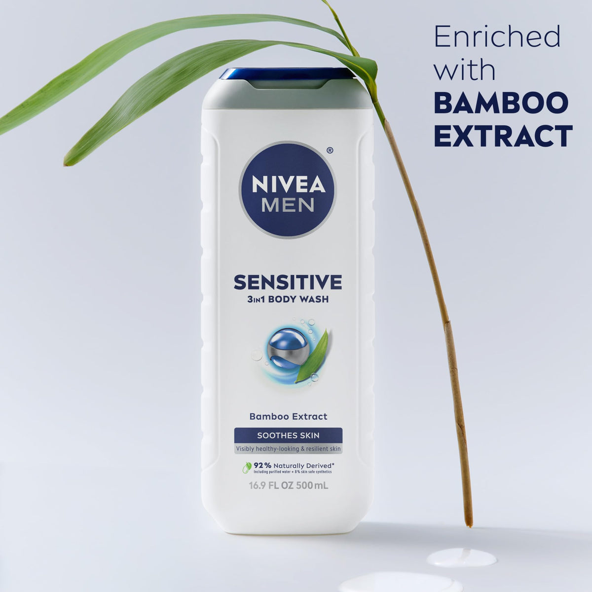 NIVEA MEN Sensitive Foam and shave prep close-up.