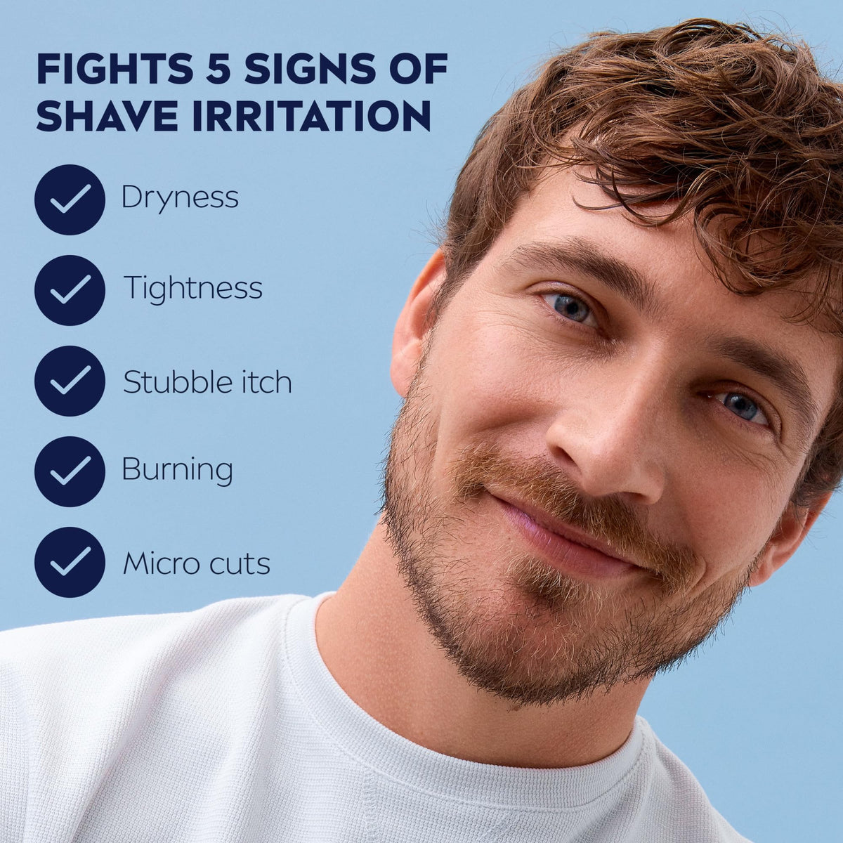NIVEA MEN Sensitive Post Shave Balm tube ready for quick hydration.