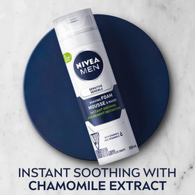 Creamy lather from NIVEA MEN Sensitive Shaving Foam provides a smooth glide.