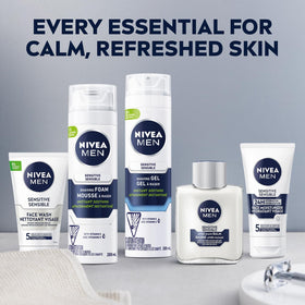 Zero-alcohol formula protects skin and reduces burning during shaving.