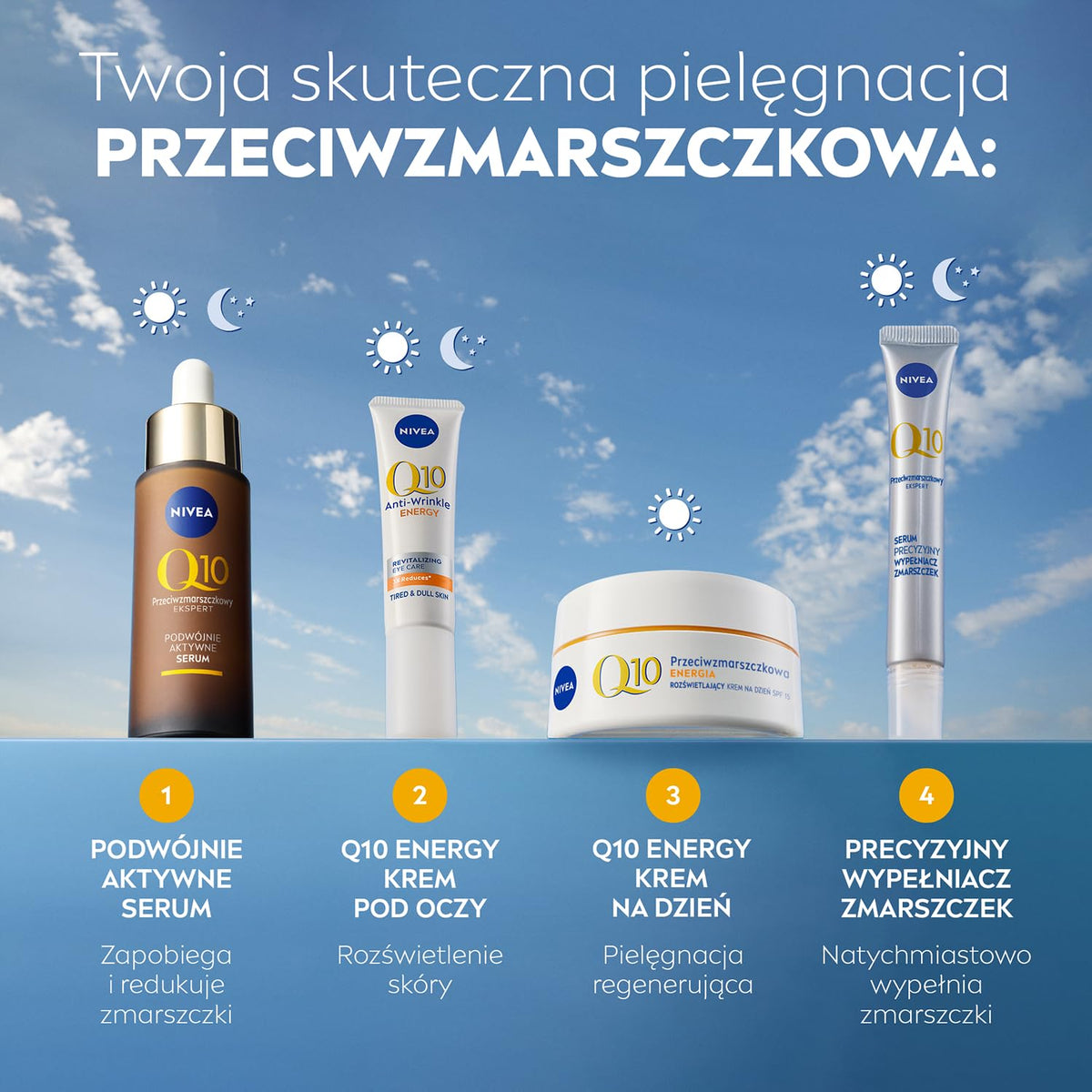 NIVEA Q10 Energy Eye Cream travel pack for on-the-go skincare