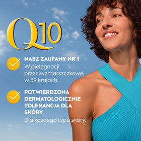 NIVEA Q10 Energy Night Cream on hand shows quick absorption and smooth finish