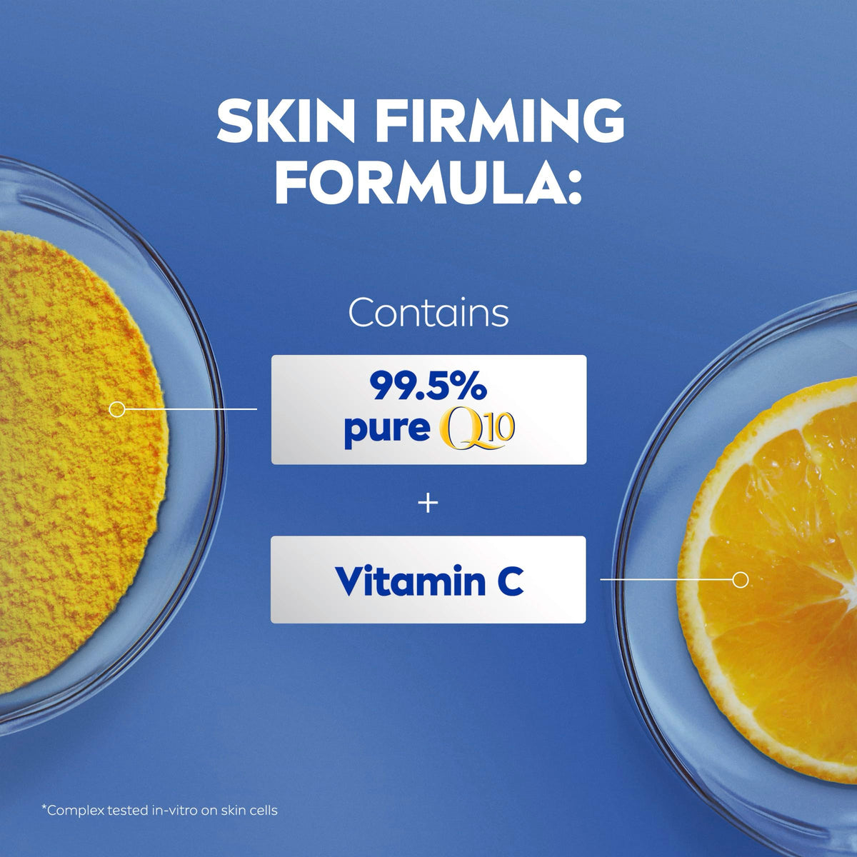 NIVEA Q10 Energy Plus Firming routine shot for everyday skincare.
