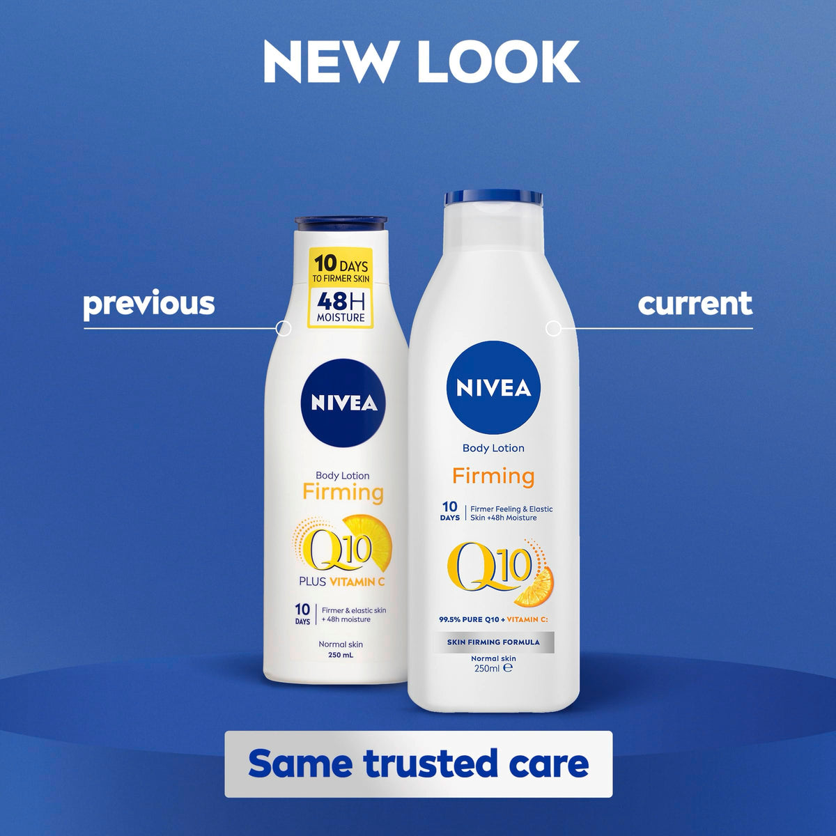 NIVEA Q10 Energy Plus Firming texture close image for even coverage.