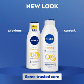 NIVEA Q10 Energy Plus Firming texture close image for even coverage.
