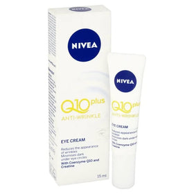 NIVEA Q10 Power Eye Cream texture close-up shows smooth, blendable formula.